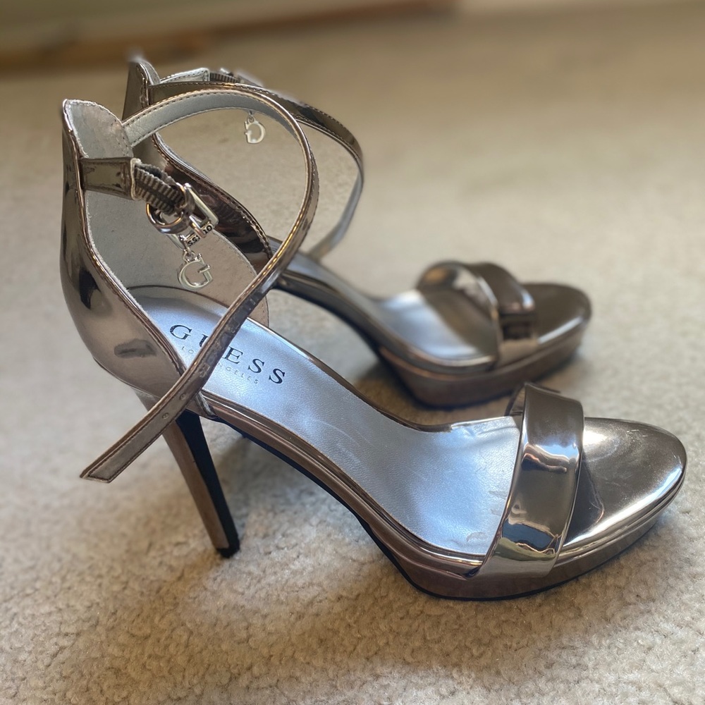 Guess metallic high heeled sandals